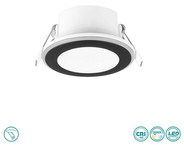 Φωτιστικό Σποτ Χωνευτό Trio Lighting Aura 652310132 Μαύρο Ματ