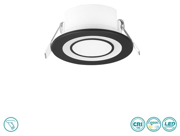 Φωτιστικό Σποτ Χωνευτό Trio Lighting Core 652510132 Μαύρο Ματ