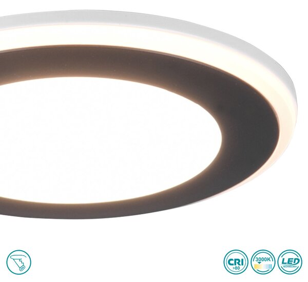 Φωτιστικό Σποτ Χωνευτό Trio Lighting Aura 652310132 Μαύρο Ματ