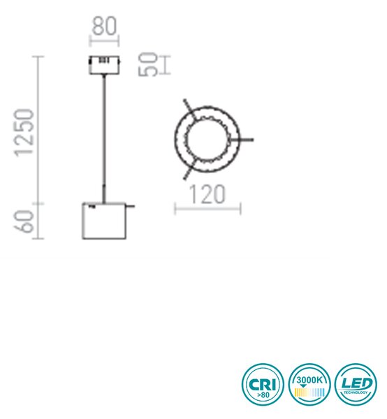 Φωτιστικό Κρεμαστό Rendl Light Estra I R11679 Λευκό