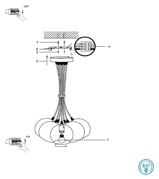 Φωτιστικό Κρεμαστό Rendl Light Astromet R11761 Χρώμιο