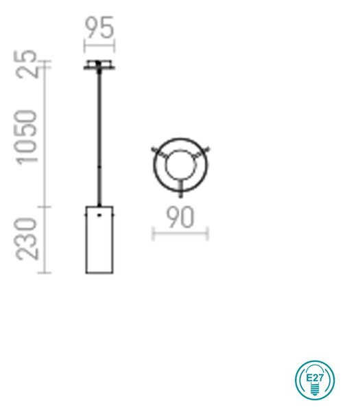 Φωτιστικό Κρεμαστό Rendl Light Sanssouci R10511 Χαλκός