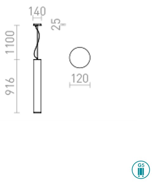 Φωτιστικό Κρεμαστό Rendl Light Tomba R10501 Χρώμιο