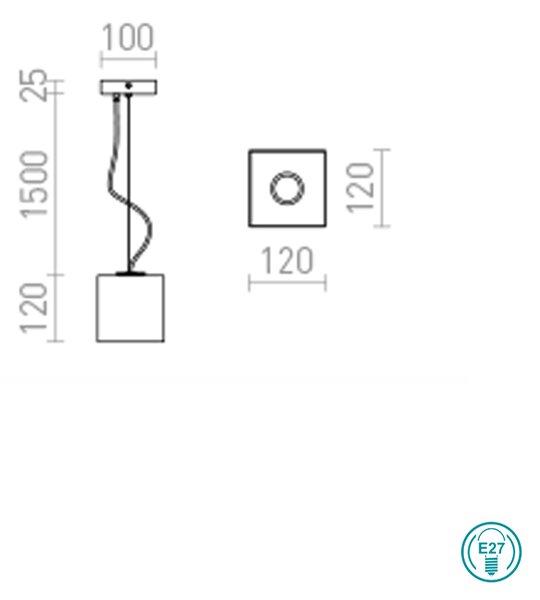 Φωτιστικό Κρεμαστό Rendl Light Dados R11825 Χρώμιο