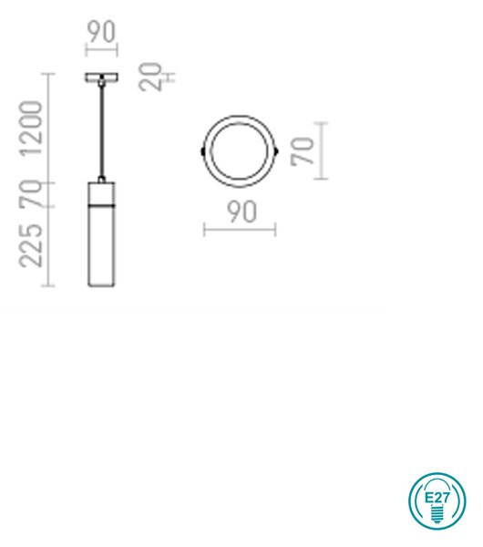 Φωτιστικό Κρεμαστό Rendl Light Eight R10493 Χρώμιο