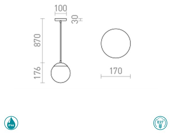 Φωτιστικό Κρεμαστό Rendl Light Bolly R13692 Χρώμιο