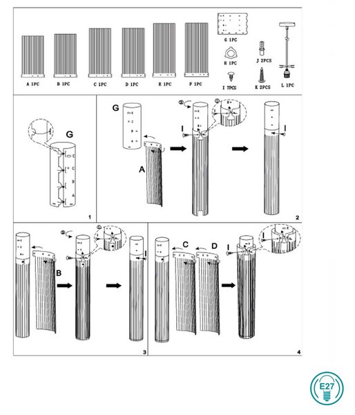 Φωτιστικό Κρεμαστό Rendl Light Zala R13315