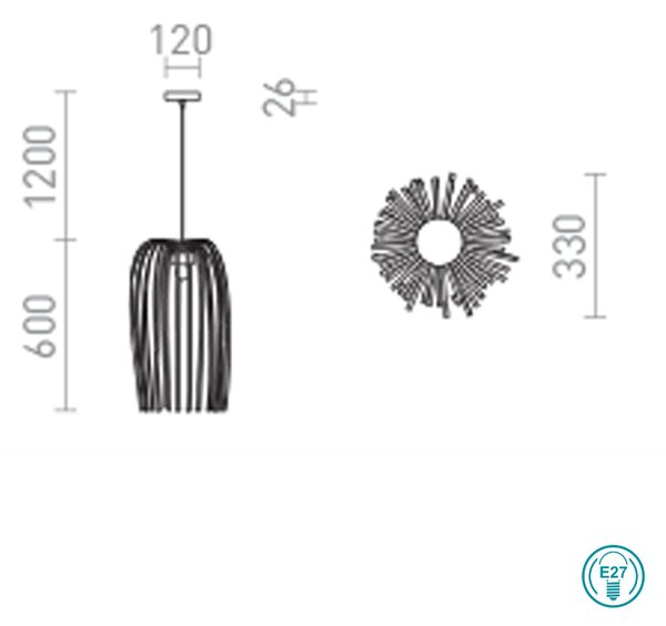 Φωτιστικό Κρεμαστό Rendl Light Zala R13315