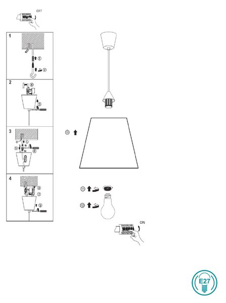 Φωτιστικό Κρεμαστό Rendl Light Pollock R13280 Λευκό