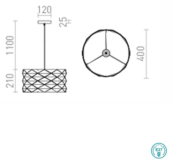 Φωτιστικό Κρεμαστό Rendl Light Ezra R13319 Λευκό