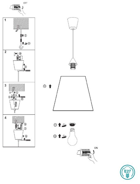 Φωτιστικό Κρεμαστό Rendl Light Esme R13276 Λευκό