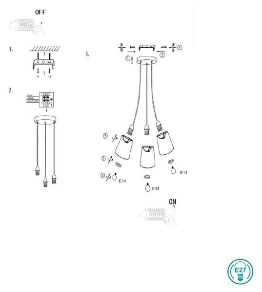 Φωτιστικό Κρεμαστό Rendl Light Nancy R13345 Λευκό