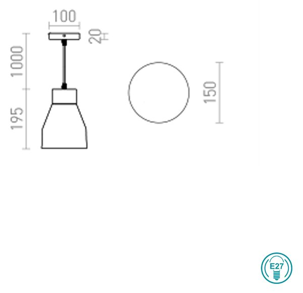 Φωτιστικό Κρεμαστό Rendl Light Frutti R13290 Λευκό