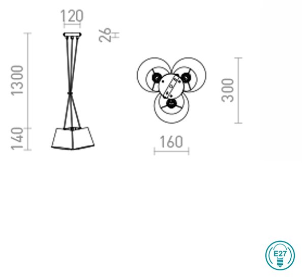 Φωτιστικό Κρεμαστό Rendl Light Nancy R13345 Λευκό