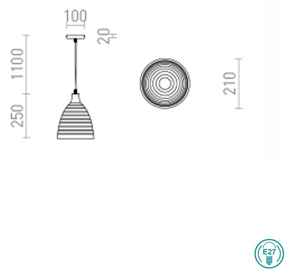 Φωτιστικό Κρεμαστό Rendl Light Florida R13298 Λευκό