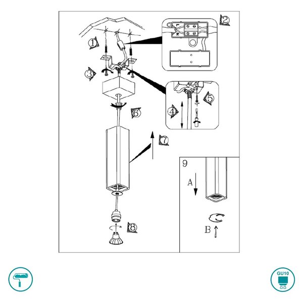 Φωτιστικό Κρεμαστό Rendl Light Jack R11676 Λευκό