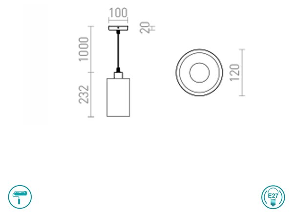 Φωτιστικό Κρεμαστό Rendl Light Camino R13296