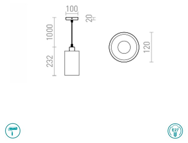 Φωτιστικό Κρεμαστό Rendl Light Camino R13297