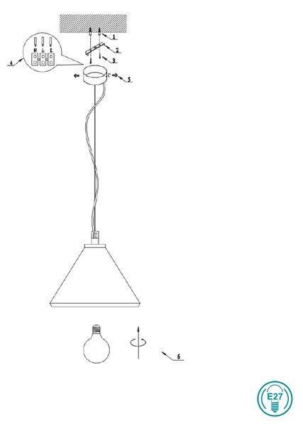 Φωτιστικό Κρεμαστό Rendl Light Radical R12416