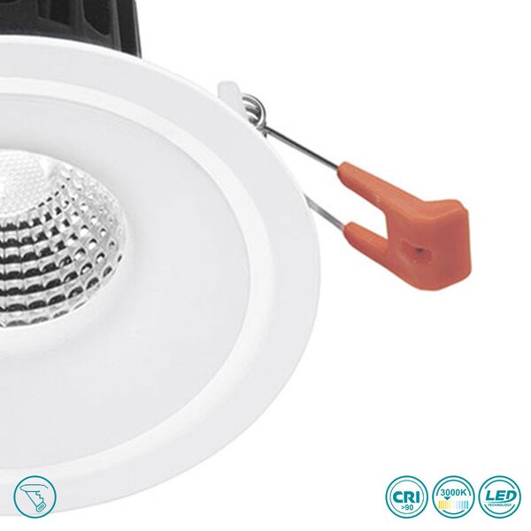 Φωτιστικό Σποτ Χωνευτό Gea Luce Eden GFA1030C Λευκό Σατινέ (3000K)