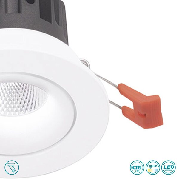 Φωτιστικό Σποτ Χωνευτό Gea Luce Aran GFA1041C Λευκό Σατινέ (3000K)