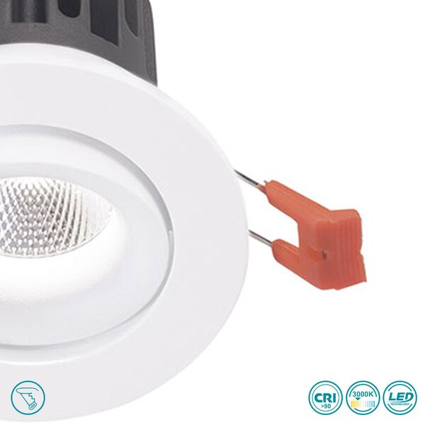 Φωτιστικό Σποτ Χωνευτό Gea Luce Aran GFA1040C Λευκό Σατινέ (3000K)