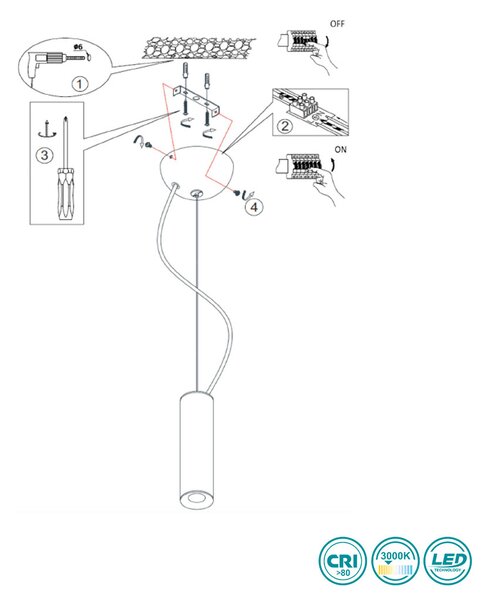 Φωτιστικό Κρεμαστό Rendl Light Riga R12456 Χρώμιο