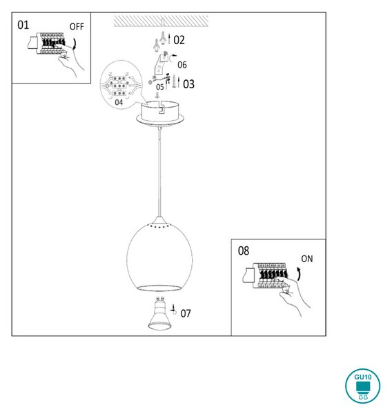 Φωτιστικό Κρεμαστό Rendl Light Desty R12085 Χαλκός