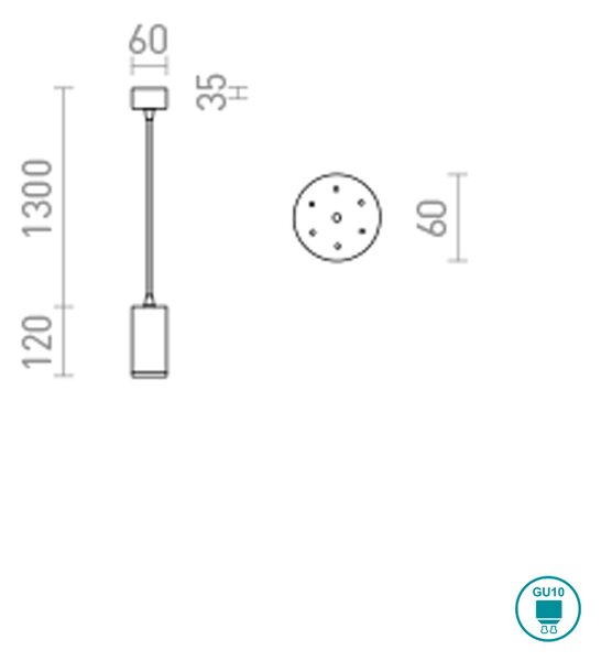 Φωτιστικό Κρεμαστό Rendl Light Belenos R13366 Μαύρο