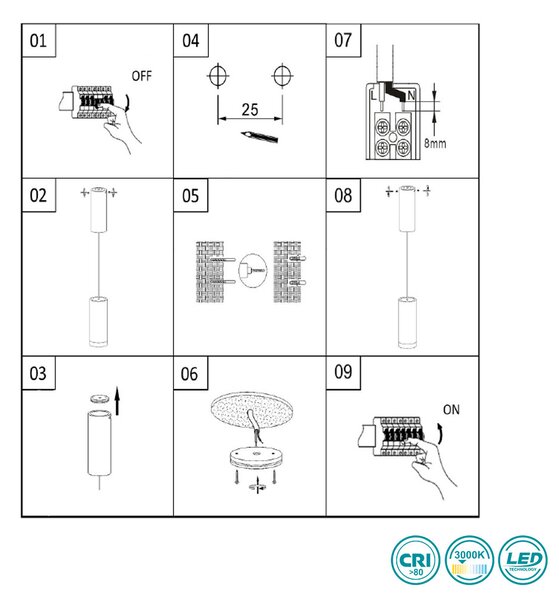 Φωτιστικό Κρεμαστό Rendl Light Bogard R12493 Μαύρο Ματ