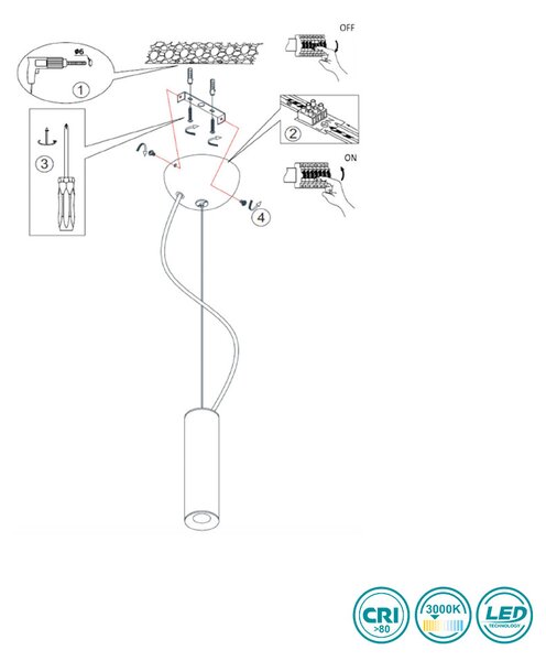 Φωτιστικό Κρεμαστό Rendl Light Riga R12459 Μαύρο