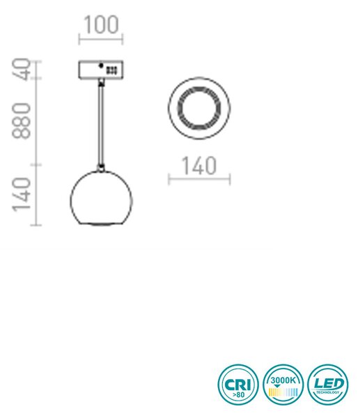 Φωτιστικό Κρεμαστό Rendl Light Margo R10578 Χρώμιο