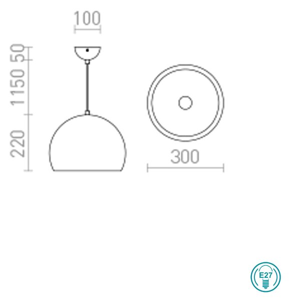 Φωτιστικό Κρεμαστό Rendl Light Aston R12394 Χρώμιο