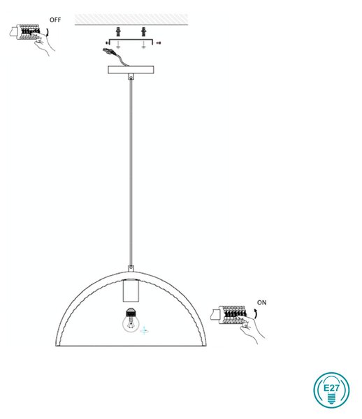 Φωτιστικό Κρεμαστό Rendl Light Carissima R11765 Χρώμιο