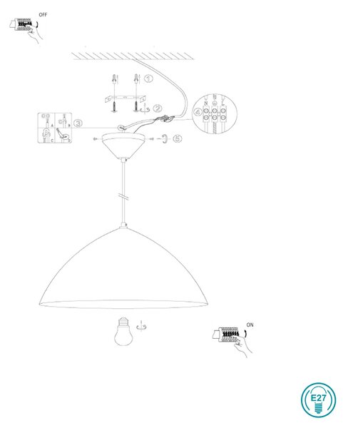 Φωτιστικό Κρεμαστό Rendl Light Merylyn R12447 Μαύρο