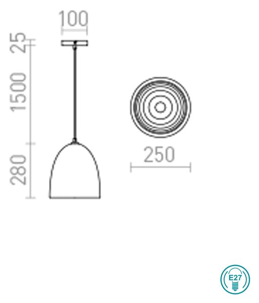 Φωτιστικό Κρεμαστό Rendl Light Carissima R11765 Χρώμιο