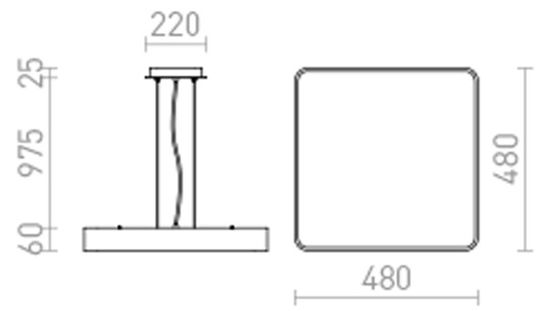 Φωτιστικό Κρεμαστό Rendl Light Mensa R11292 Αλουμίνιο