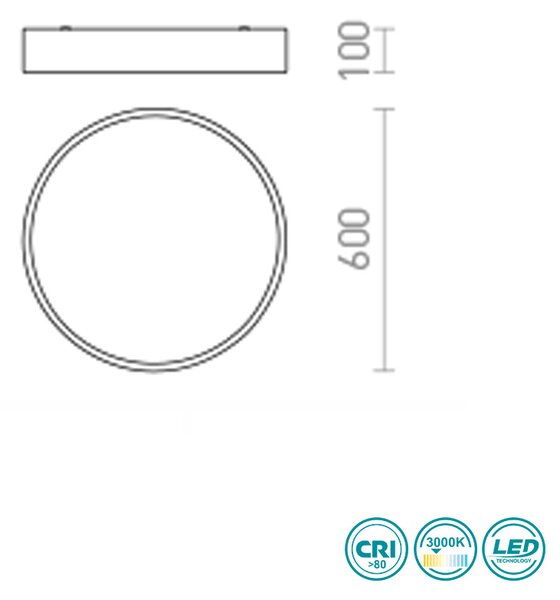 Φωτιστικό Οροφής Rendl Light Mezzo R13332 Λευκό