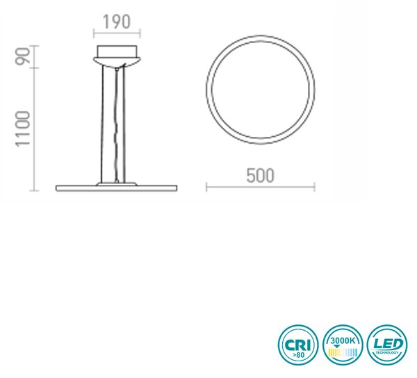 Φωτιστικό Κρεμαστό Rendl Light Moneta R10581 Λευκό