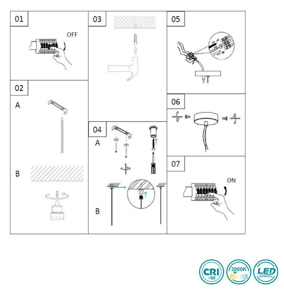 Φωτιστικό Κρεμαστό Ράγα Rendl Light Pesante R12720 Αλουμίνιο