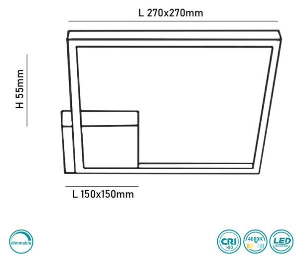 Φωτιστικό Οροφής Fabas Luce Bard 3394-23-102 Λευκό (4000K)