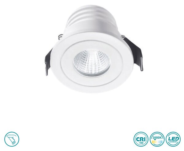 Φωτιστικό Σποτ Χωνευτό Gea Luce Alya GFA770C Λευκό Ματ (3000K)