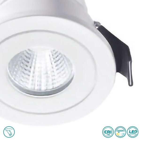 Φωτιστικό Σποτ Χωνευτό Gea Luce Alya GFA770C Λευκό Ματ (3000K)