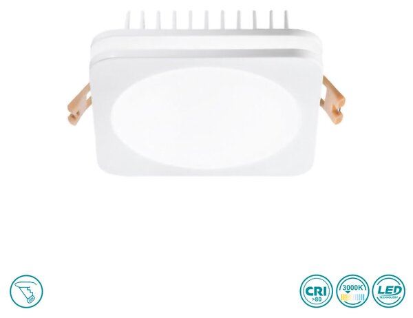 Φωτιστικό Σποτ Χωνευτό Gea Luce Cardea GFA810C Λευκό Ματ (3000K)