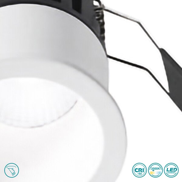 Φωτιστικό Σποτ Χωνευτό Gea Luce Qebui GFA950C Λευκό Ματ (3000K)