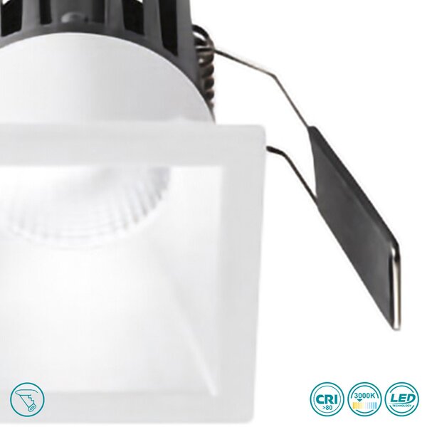 Φωτιστικό Σποτ Χωνευτό Gea Luce Qebui GFA951C Λευκό Ματ (3000K)