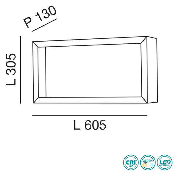 Απλίκα Fabas Luce Window 3471-26-215 Δρυς