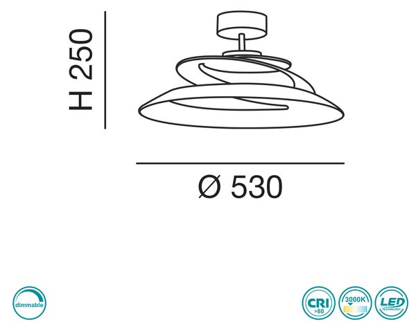 Φωτιστικό Οροφής Fabas Luce Aragon LED 3357-65-102 Λευκό