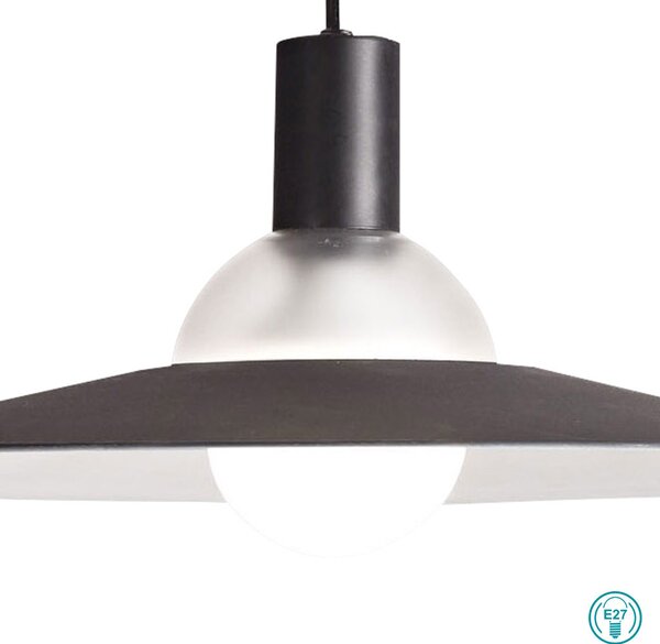 Φωτιστικό Κρεμαστό Fabas Luce Camilla 3517-40-101 Μαύρο