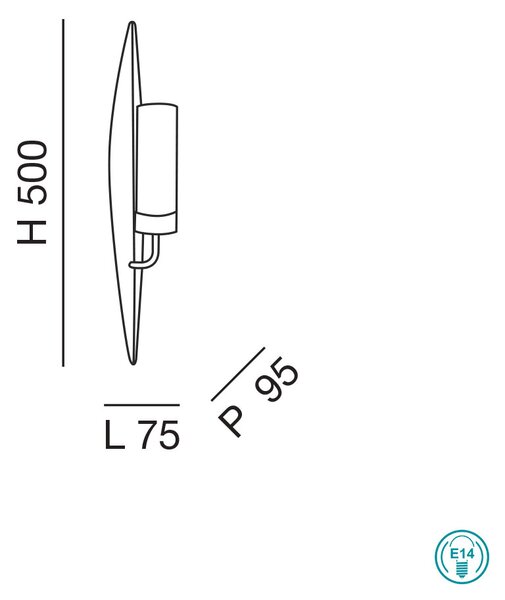 Απλίκα Fabas Luce Vanity 2899-21-171 Σκουριά